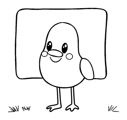 Chalkboard Colouring Page (Kids, Bold & Easy)