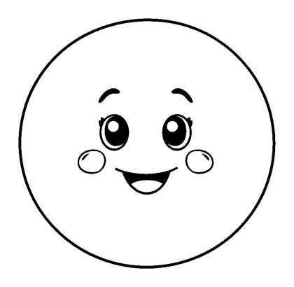 Circle Shape Colouring Page (Kids, Standard)