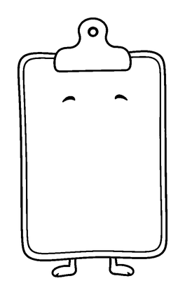 Clipboard Colouring Page (Kids, Standard)