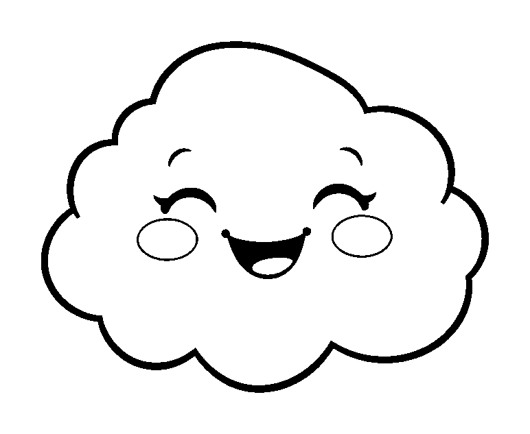 Cloud colouring page — free printable for kids