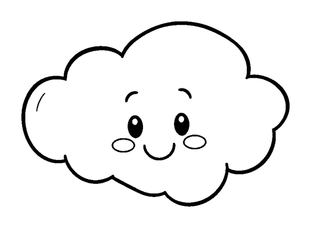 Cloud colouring page — free printable for kids