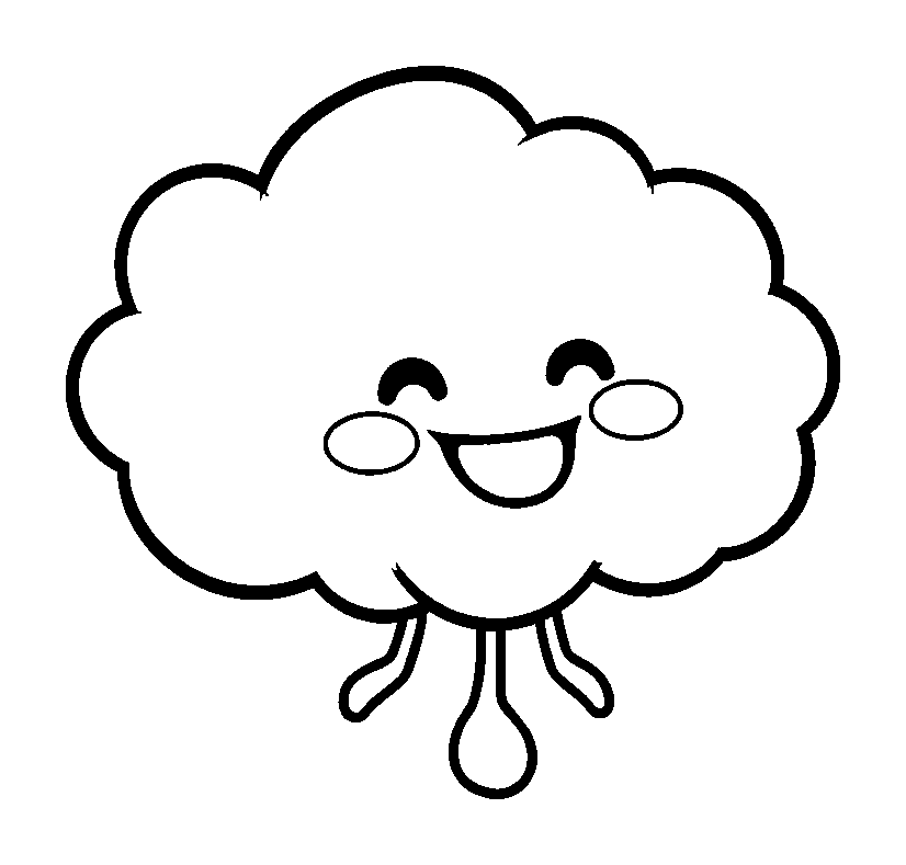Cloud colouring page — free printable for kids