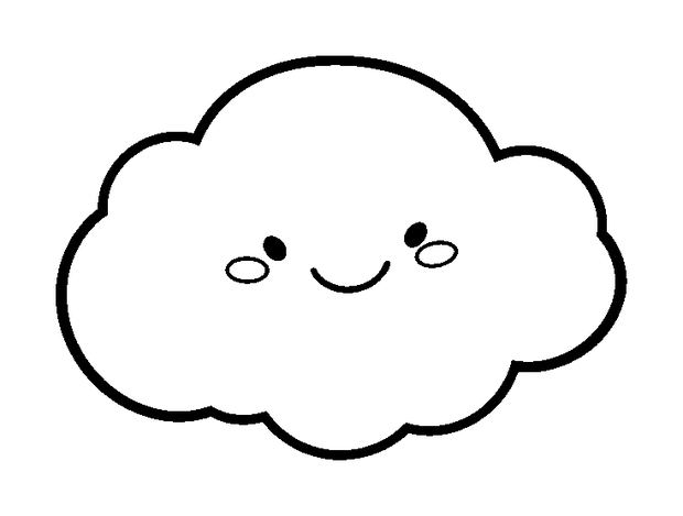 Cloud colouring page — free printable for kids