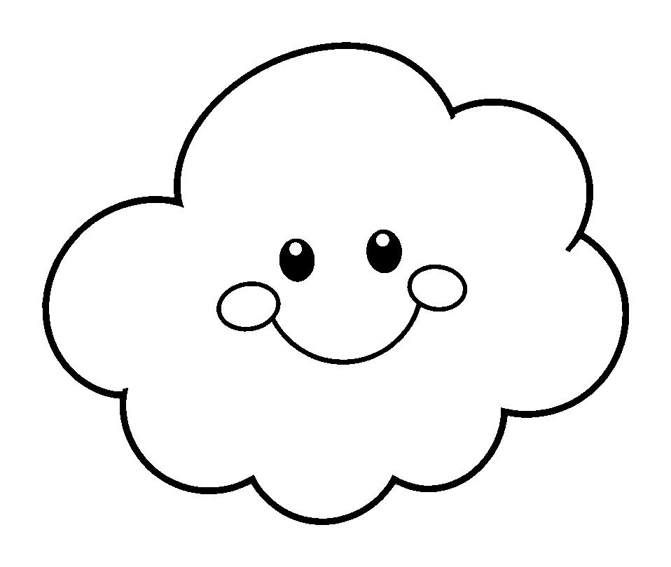 Cloud colouring page — free printable for toddlers