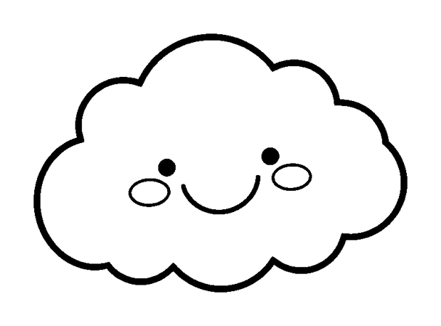 Cloud colouring page — free printable for toddlers