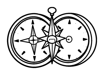 Compass Pair Colouring Page (Kids, Standard)