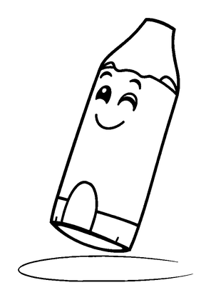 Crayon Colouring Page (Kids, Bold & Easy)