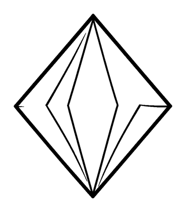 Diamond Shape Colouring Page (Kids, Bold & Easy)