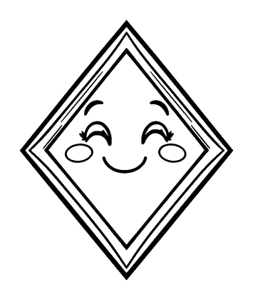 Diamond Shape Colouring Page (Kids, Standard)
