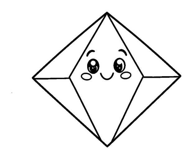 Diamond Shape colouring page — free printable for kids