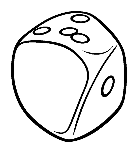 Dice Numbers colouring page — free printable for kids