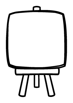 Easel Colouring Page (Kids, Standard)