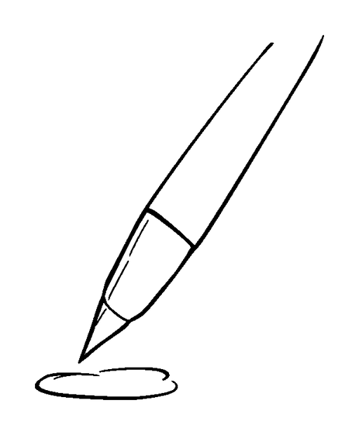 Fountain Pen colouring page — free printable for kids