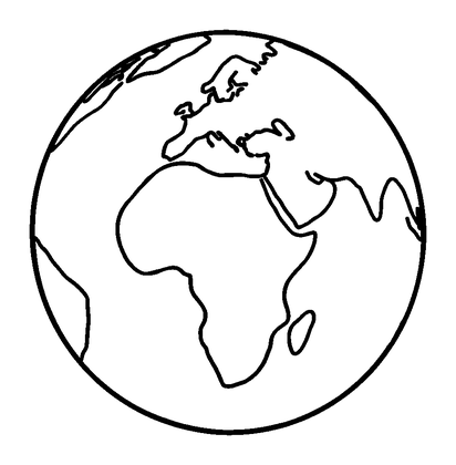 Globe Colouring Page (Kids, Standard)