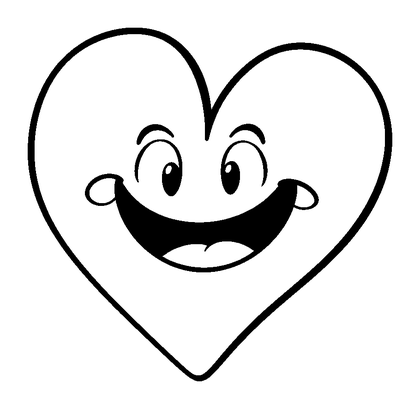 Heart Shape Colouring Page (Kids, Bold & Easy)