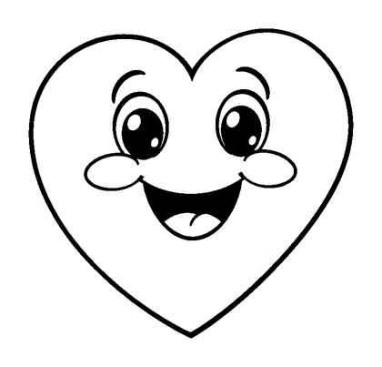 Heart Shape Colouring Page (Kids, Standard)