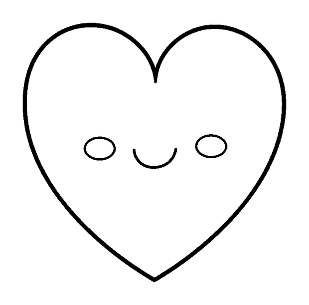 Heart Shape colouring page — free printable for toddlers