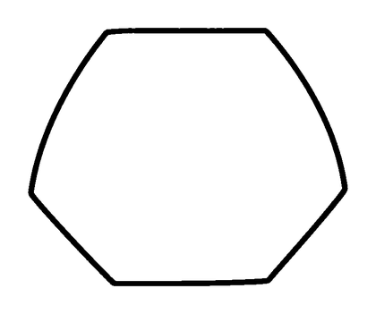 Hexagon Shape Colouring Page (Kids, Bold & Easy)