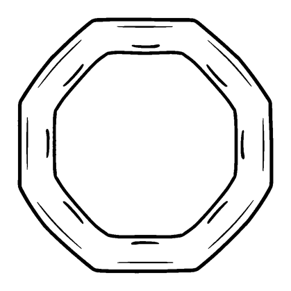 Hexagon Shape Colouring Page (Kids, Standard)