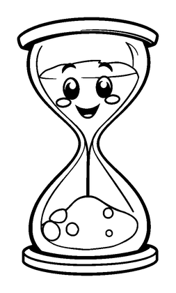 Hourglass Colouring Page (Kids, Standard)