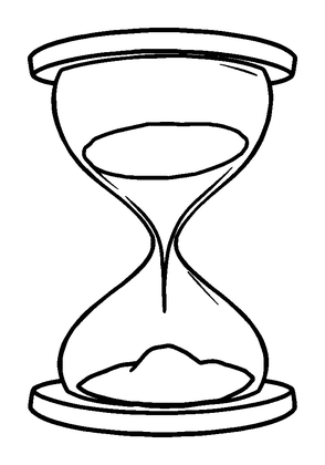 Hourglass Colouring Page (Kids, Standard)