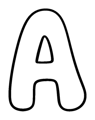Letter A Colouring Page (Kids, Bold & Easy)