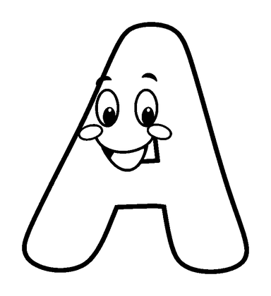 Letter A Colouring Page (Kids, Standard)