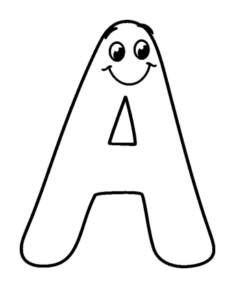Letter A Colouring Page (Toddler, Bold & Easy)