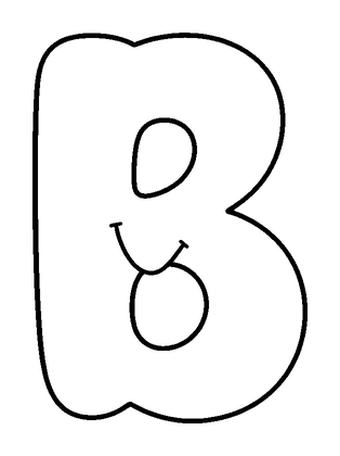 Letter B Colouring Page (Kids, Bold & Easy)