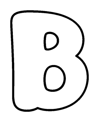 Letter B Colouring Page (Kids, Bold & Easy)