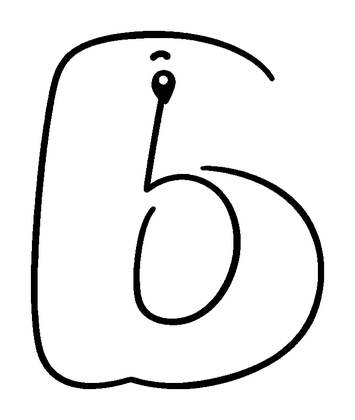 Letter B Colouring Page (Kids, Standard)