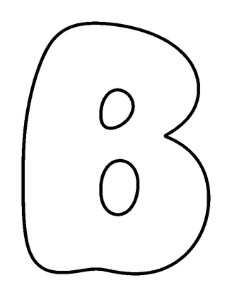 Letter B Colouring Page (Toddler, Bold & Easy)