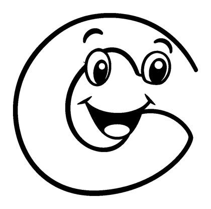 Letter C Colouring Page (Kids, Bold & Easy)