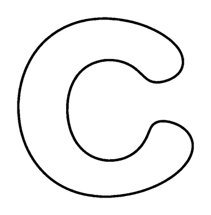 Letter C Colouring Page (Kids, Bold & Easy)