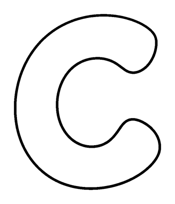 Letter C Colouring Page (Toddler, Bold & Easy)