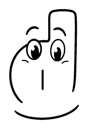 Letter D Colouring Page (Kids, Standard)