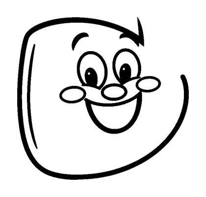 Letter D Colouring Page (Toddler, Bold & Easy)