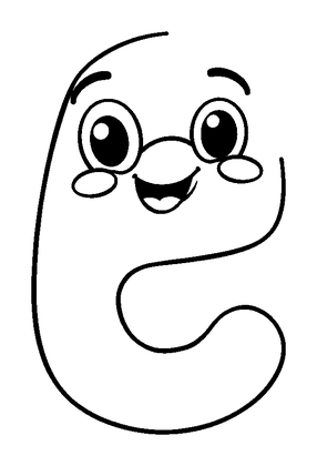 Letter E Colouring Page (Kids, Bold & Easy)