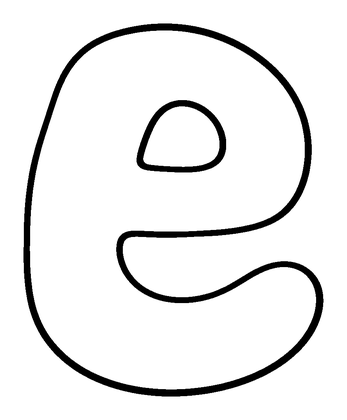 Letter E Colouring Page (Kids, Bold & Easy)