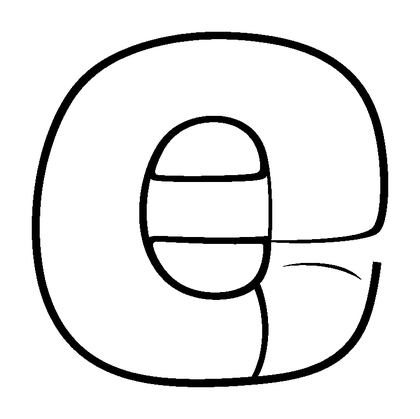 Letter E Colouring Page (Kids, Standard)
