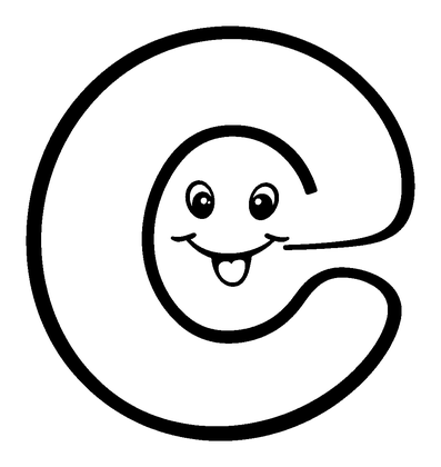 Letter E Colouring Page (Toddler, Bold & Easy)