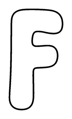 Letter F Colouring Page (Kids, Bold & Easy)