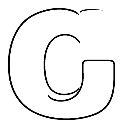 Letter G Colouring Page (Toddler, Bold & Easy)
