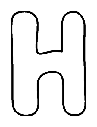 Letter H Colouring Page (Kids, Standard)