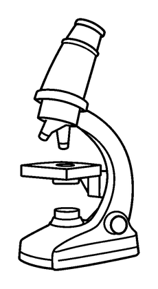 Microscope Colouring Page (Kids, Bold & Easy)