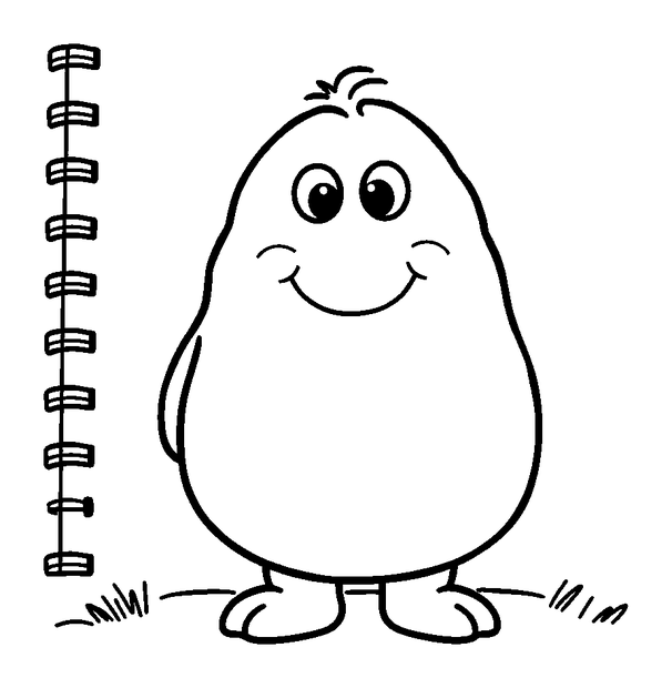 Notebook colouring page — free printable for toddlers