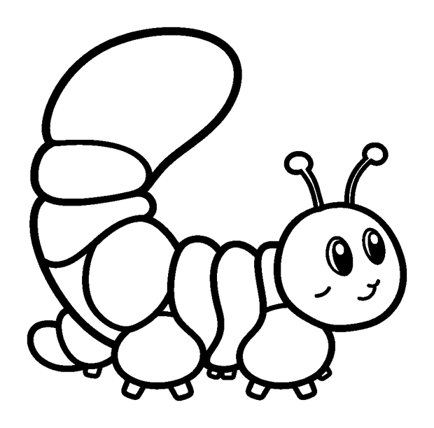 Number Caterpillar colouring page — free printable for kids
