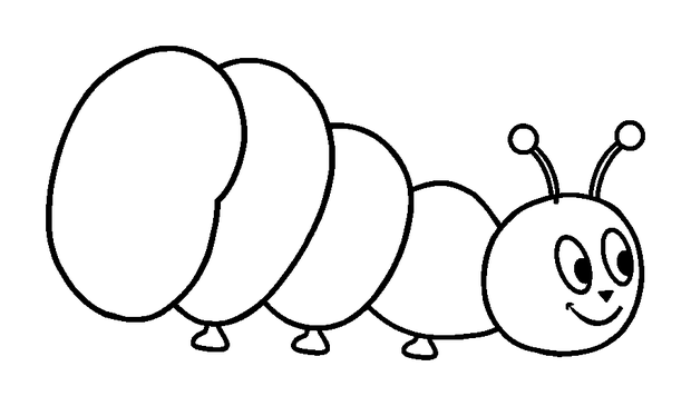 Number Caterpillar colouring page — free printable for toddlers