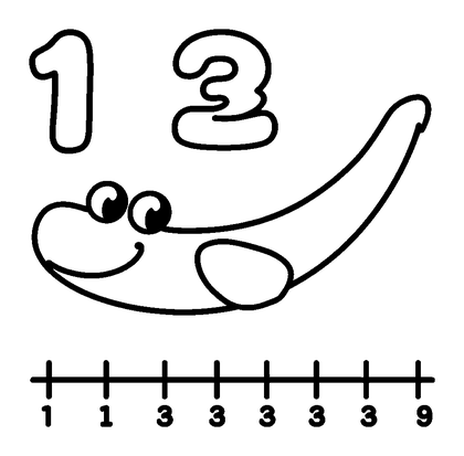 Number Line Colouring Page (Kids, Standard)