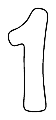 Number One Colouring Page (Toddler, Bold & Easy)